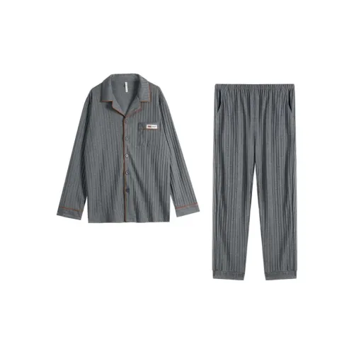 Dorame Dark Gray Men's Pajama Sets Dorame Темно-серый мужской пижамный комплект