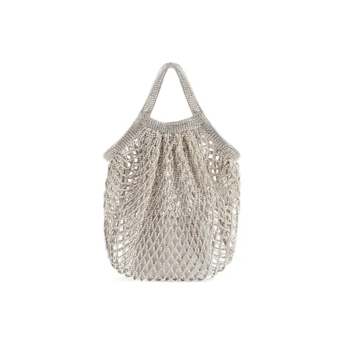 Balenciaga Овчина Сетчатая Сумка Сумка Маленькая Женская Серебряная