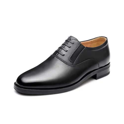 Strongman 3515 Мужская Весенняя Осенняя THREE Часть Кожаные Туфли Формальная Одежда Низкий Топ Обувь