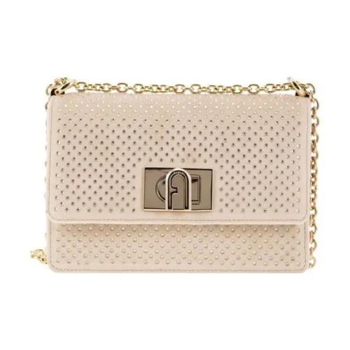 Furla 1927 Collection Велюр Сумка через плечо Женская Бежевая