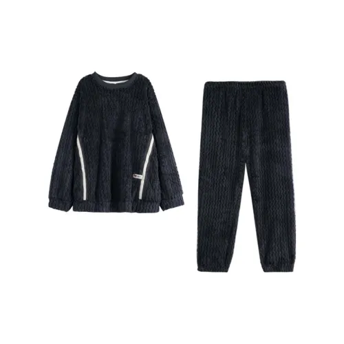 Dorame Dark Gray Men's Pajama Sets Dorame Темно-серый мужской пижамный комплект