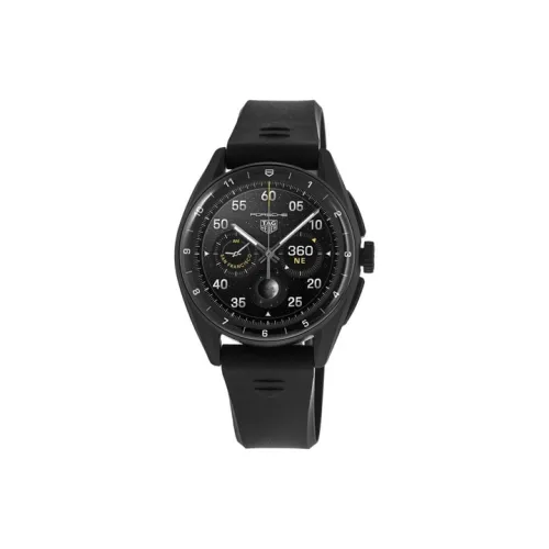 TAG HEUER Кварцевый механизм Мужские часы Циферблат 42 мм Черный Титан Корпус Часы Резиновый Ремешок SBR8081.BT6299