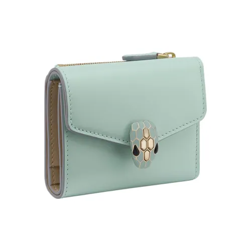 BVLGARI SERPENTI Телячья кожа Кошелек Женские Светло-синий