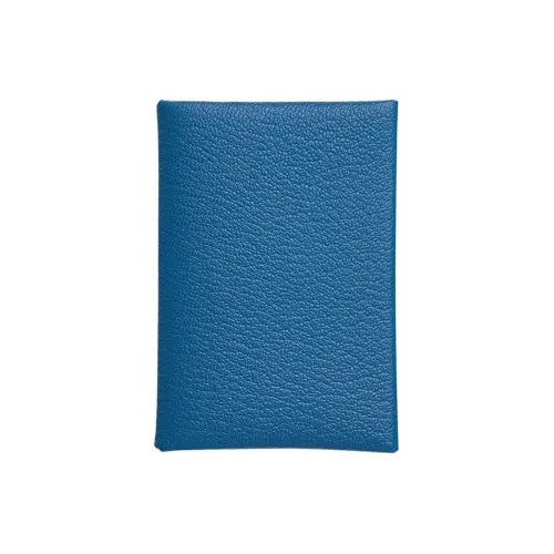 HERMES CalviCalvi Duo Mysore Шевро Картхолдер Мини Женские 71 BLEU Франция Французский синий