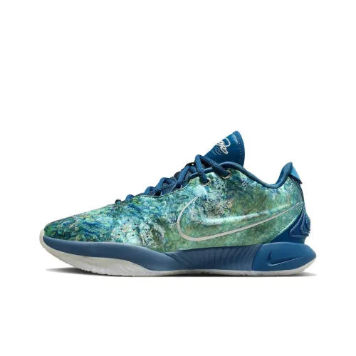 Nike Lebron 21 'Lebron 21 Abalone Low Топ Баскетбольные кроссовки Мужской Синий Международная версия