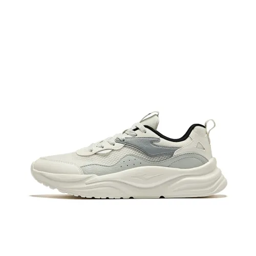 Erke Harmonious Wind 1,0 Амортизация Износостойкий Низкий Топ Повседневная Обувь Мужская Микрокристаллический Белый Роса Серый