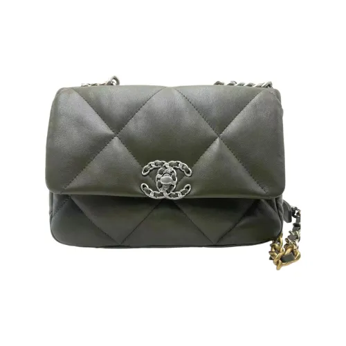 CHANEL 19Bag Яркая сумка из овечьей кожи сумка через плечо маленькая сумка через плечо женская зеленая