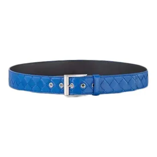 Bottega Veneta Кожаные ремни Мужской Синий Ширина 3,5CM