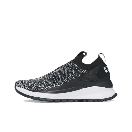 Champion Reflex Mingleknit противоскользящие низкие беговые кроссовки унисекс черно-белые