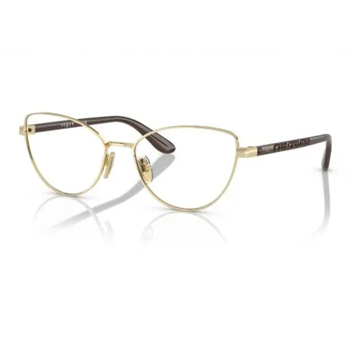 VOGUE Металл Кошачий глаз Оправы для очков Мужской Золотой