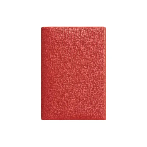 HERMES CalviDuo Mysore Шевро Картхолдер Мини Женский 9T Капучин Оранжевый Красный