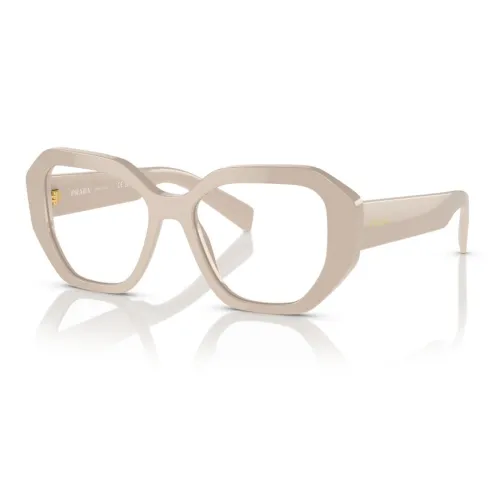 PRADA Ацетат Нерегулярная форма Оправа для очков Мужская Белая
