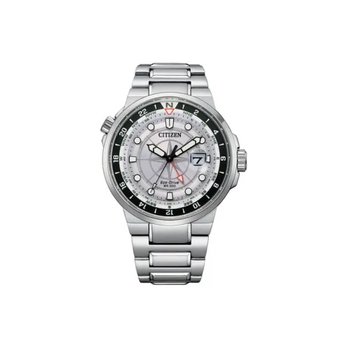 CITIZEN Световой Кварцевый Механизм Мужские Часы Eco Drive Series 44 мм Белые