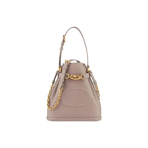 DIOR C'est Dior Тисненая Телячья Кожа Сумка через плечо Сумка среднего размера Женская Теплый серо-коричневый