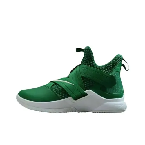 Nike Lebron 12 Амортизация Низкий Топ Баскетбольные Кроссовки Унисекс Зеленый