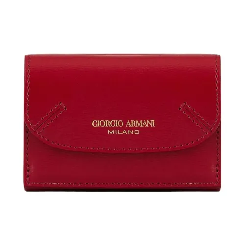 GIORGIO ARMANI Bobbaine Кожа Кошелек Мини Женский Красный