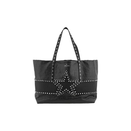 Jimmy Choo Телячья кожа Тоут Сумка Сумка для покупок Сумка на плечо Сумка Женская Черная