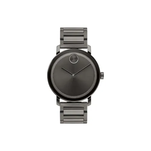 MOVADO Кварцевый механизм Мужские часы Часы 40 мм Черный циферблат Корпус из нержавеющей стали Ремешок из нержавеющей стали 3600796