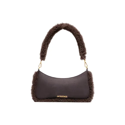 Jacquemus Le Bisou Shearling Bag Сумка через плечо Женская Темно-коричневая