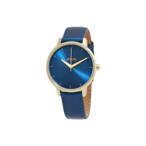 NIXON Наручные часы Кварцевый механизм Кожаный ремешок Синий циферблат Женские часы
