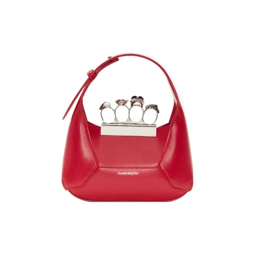 Alexander McQueen Сумка Hobo из коровьей кожи сумка через плечо мини женская красная