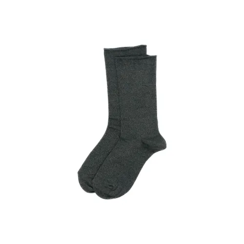Brunello Cucinelli Темно-зеленые женские носки MID до икры