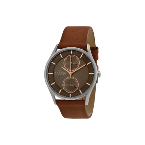 SKAGEN Holster Collection Мужские часы Кварцевый механизм Кожаный ремешок 40 мм Черный циферблат