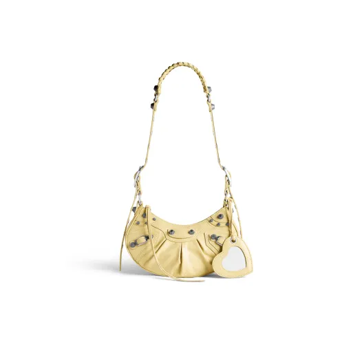 Balenciaga Le Cagole Sheepskin Сумка через плечо Мини Женская Светло-желтая