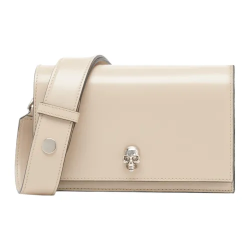 Alexander McQueen Черепа Коровья кожа Сумка через плечо Женские CAMEL