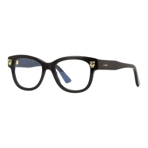 Cartier Ацетат Нерегулярная форма Оправа для очков Женская Черная