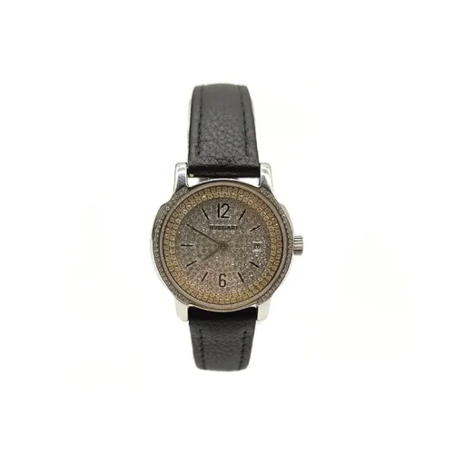 BVLGARI Bvgalri Named Collection Наручные часы Кварцевый механизм Кожаный ремешок 28 мм Серебристый циферблат Женские часы