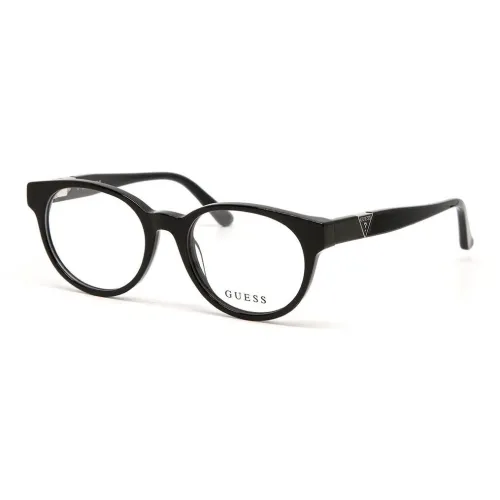GUESS Металл Ацетат Пластик Овал Оправы для очков Унисекс Черный