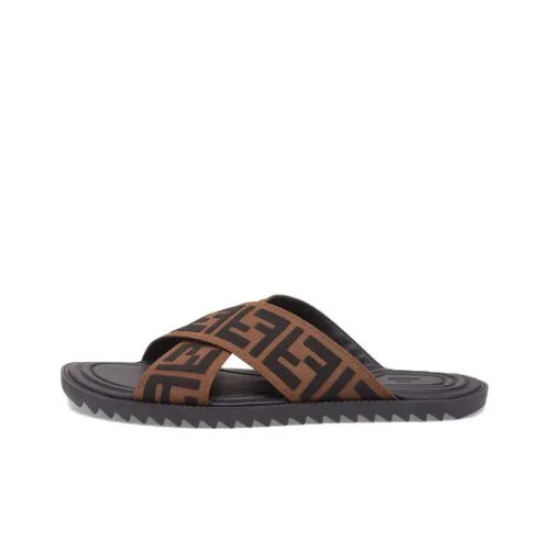 FENDI Слипоны Мужские Коричневые Черные