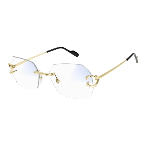 Cartier Металл Нерегулярная форма Оправы для очков Женские Золото