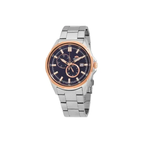 ORIENT Автоматический Механический Механизм Нержавеющая Сталь Ремешок Часы 42,5 мм Мужские Часы Синий Циферблат RA AK0601L10A