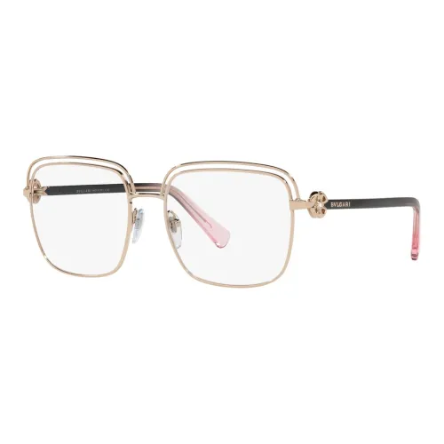 BVLGARI Металл Квадратные Оправы для Очков Женские Светлое Золото