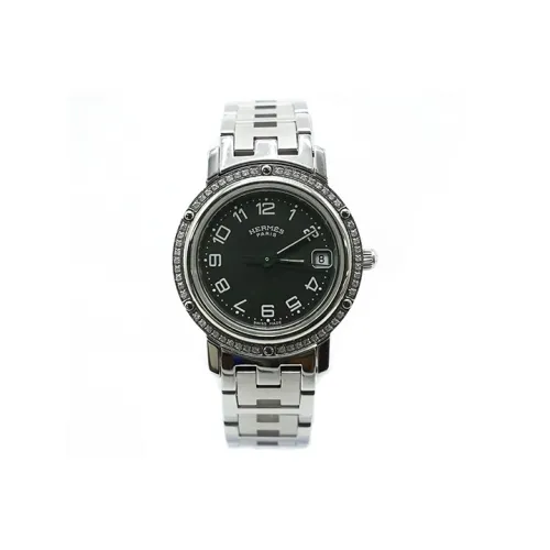 HERMES CLIPPER Collection Наручные часы Кварцевый механизм Сплав Ремешок 18 мм Черный циферблат Унисекс YPSBB196530