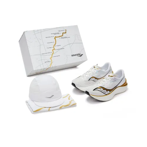 Saucony Endorphin Pro 3 Low Топ Беговые кроссовки Мужской Белый Золото