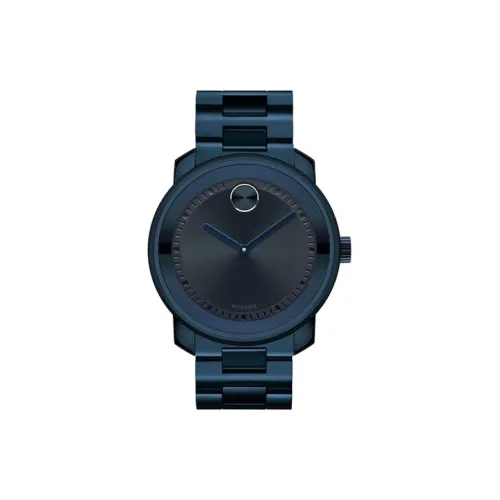 MOVADO Кварцевый механизм Мужские часы Часы 42 мм Черный циферблат Корпус из нержавеющей стали