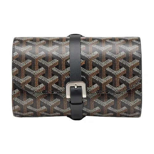 GOYARD Voyage Кожа Мешок для хранения Трубы Унисекс Черный