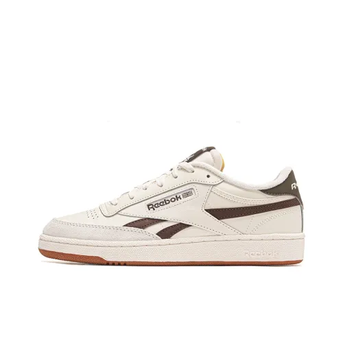 Reebok Club C Revenge Скейтборд Кроссовки Низкие Бежевые Коричневые Унисекс