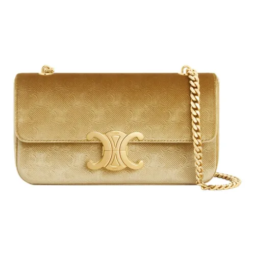 CELINE Triomphe Велюр Сумка через плечо Сумка на плечо Женская Золотая