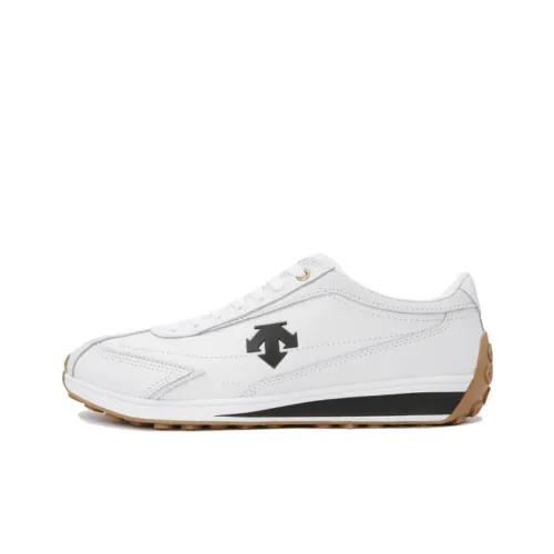 DESCENTE Cron Racer Slip-resistant Амортизация Устойчивость к истиранию Низкий топ Скейтборд Кроссовки Унисекс Белый