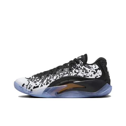 Джордан Zion 3 Zion 3 'Черный Белый' Амортизация Низкий Топ Баскетбольные Кроссовки Мужской Черный Белый Международная Версия