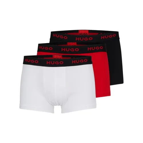 Hugo Boss THREE Пачка OF Logo Waistband Транкс из Эластичного Хлопка Мужские 3 шт