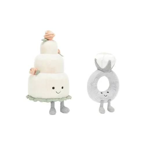 JELLYCAT Fun Wedding Бриллиантовое кольцо Торт Куклы Плюшевая кукла Рекомендуемый рост 27,5 20 см