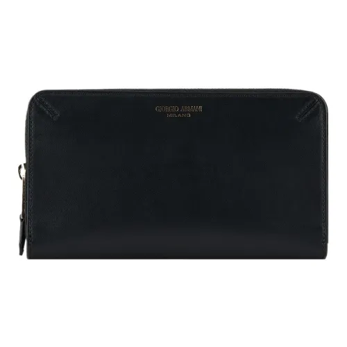 GIORGIO ARMANI Кошелек из коровьей кожи женский черный