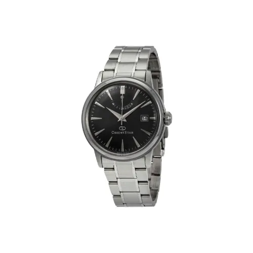 ORIENT Автоматический Механический Механизм Нержавеющая Сталь Ремешок Часы Унисекс Черный Циферблат