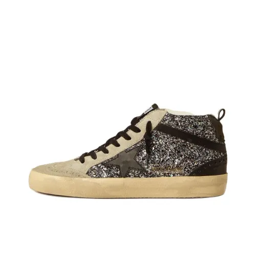 Golden Goose Mid Star MID Топ Скейтборд Кроссовки Женские Черные