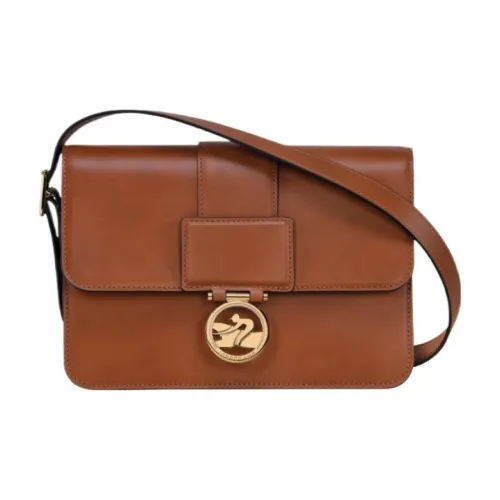 LONGCHAMP Коробка TROT Телячья кожа Сумка через плечо Средняя Женская Коричневая